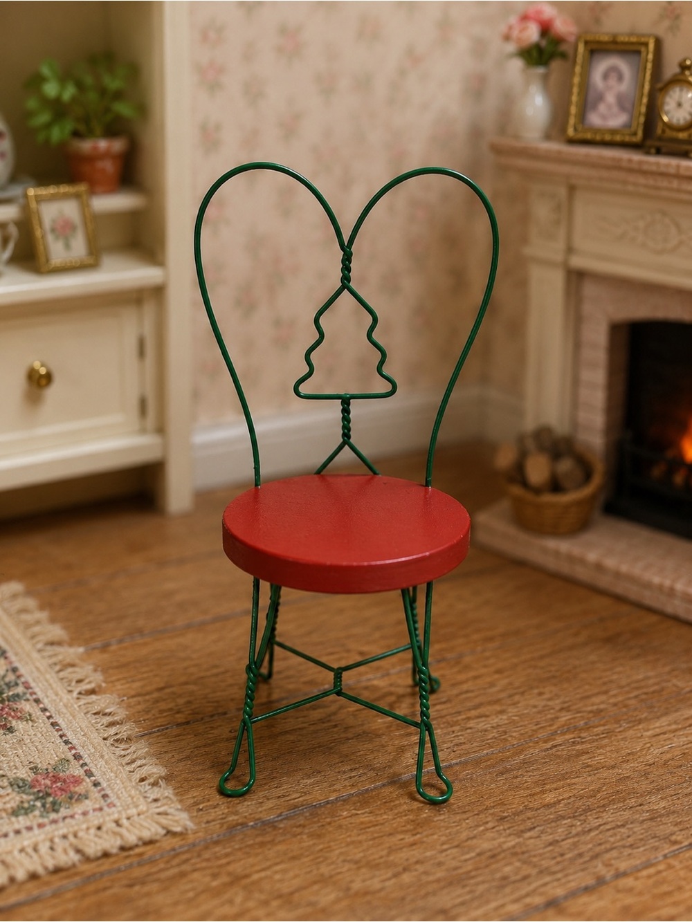 Holiday Metal and wood Accent Chair -
